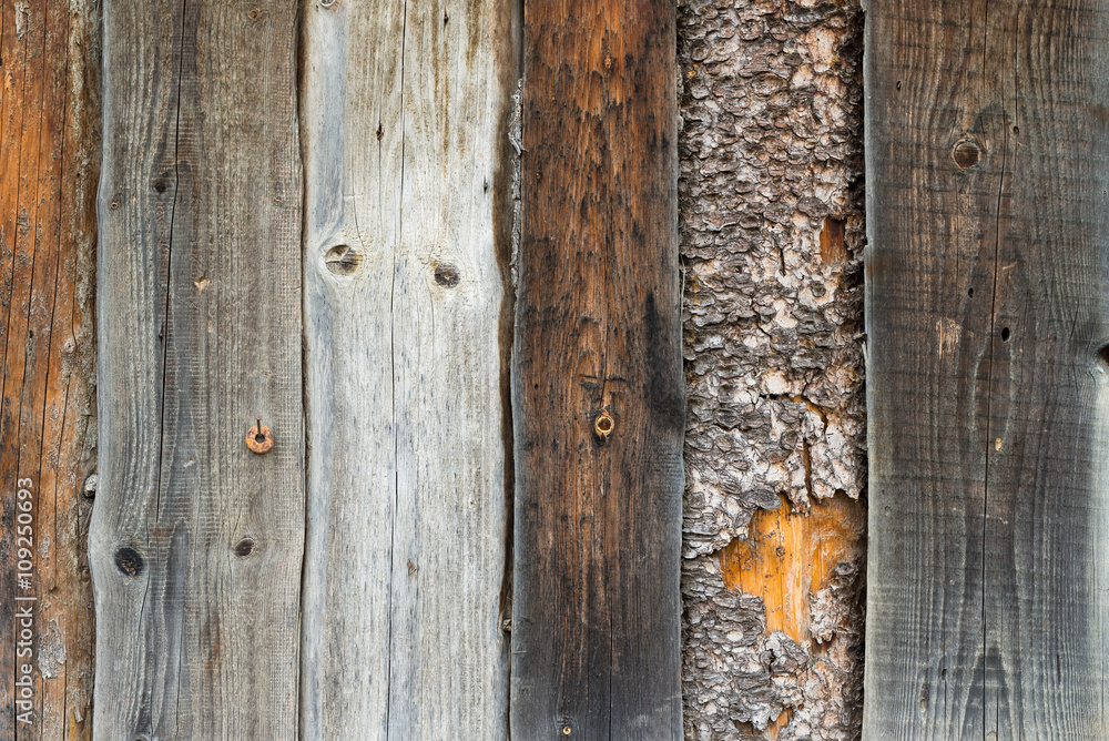 Background. A wall from different boards Background. A wall from different boards