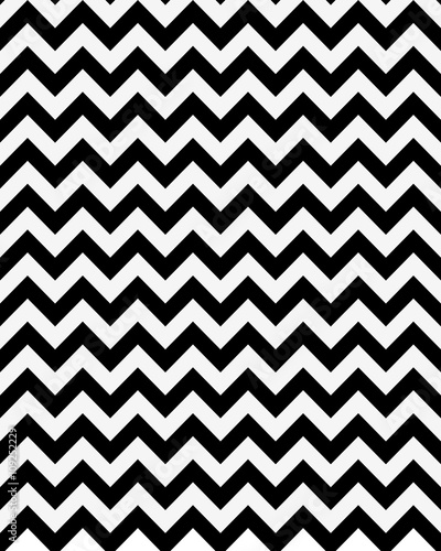 Seamless zigzag pattern, white and black vector background