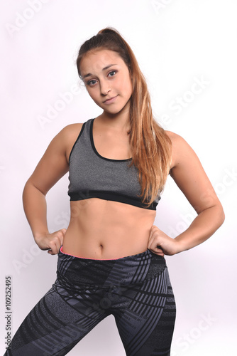 Portrait of beautiful and athlete young woman.