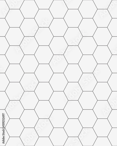 Black honeycomb seamless pattern on a gray background, vector