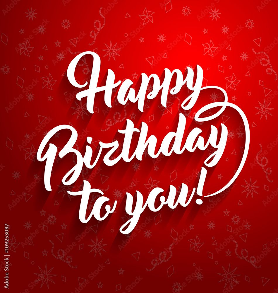 Happy birthday to you lettering text.