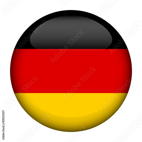 Round glossy Button with flag of Germany