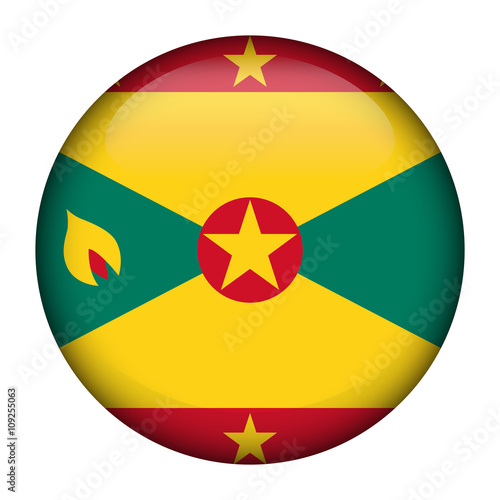Round glossy Button with flag of Grenada Free Download Round glossy Button with flag of Grenada - GFXLoad