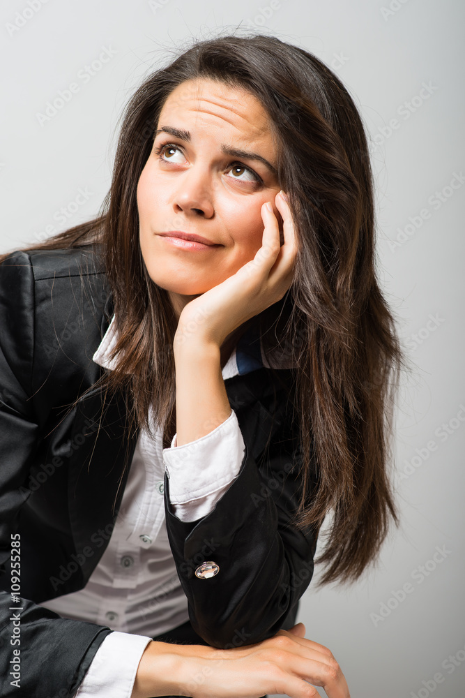 young woman dreaming young woman dreaming