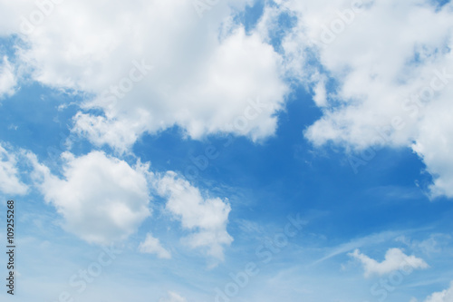 blue sky and soft clouds