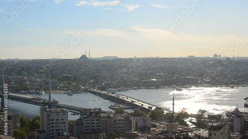 beautiful view on the city from the top of the building. small buildings and cars. clear blue sky. tropic arabic country. rest and vacation. summer and spring. old historic part of the city