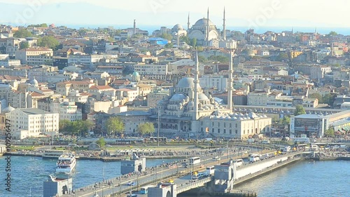 beautiful view on the city from the top of the building. small buildings and cars. clear blue sky. tropic arabic country. rest and vacation. summer and spring. old historic part of the city