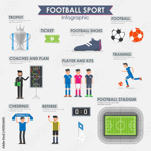 Football, Soccer Infographic. Vector illustration.