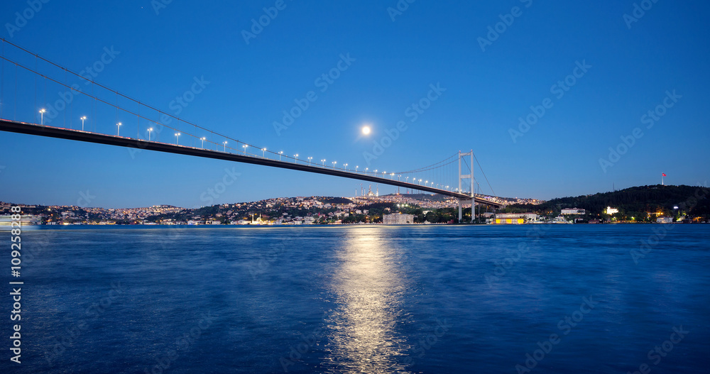 Bosphorus Bridge at night