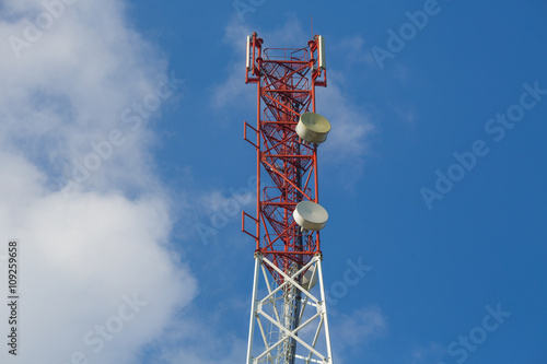 Telecommunication mast of a mobile signal transmission