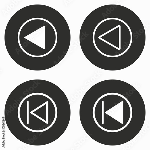 Backward- vector icon.
