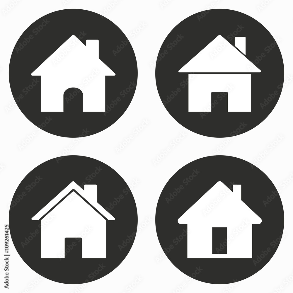 Home - vector icon. Home - vector icon.