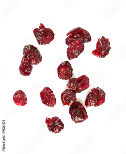 dried cranberry isolated on white photo