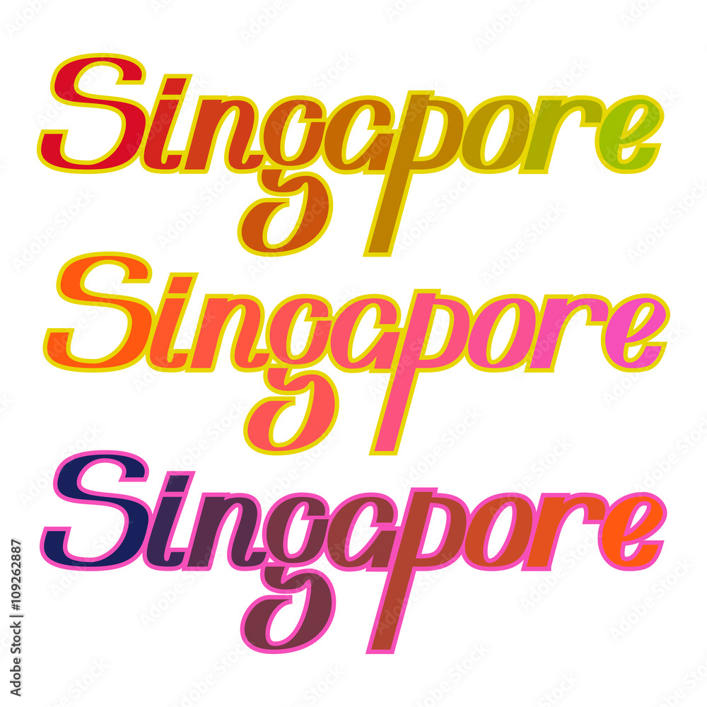 Singapore colorful letters title