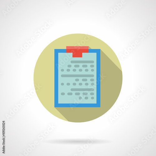 Doctor clipboard flat color design vector icon