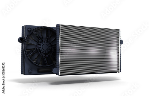 3d illustration car radiator isolated on white background photo