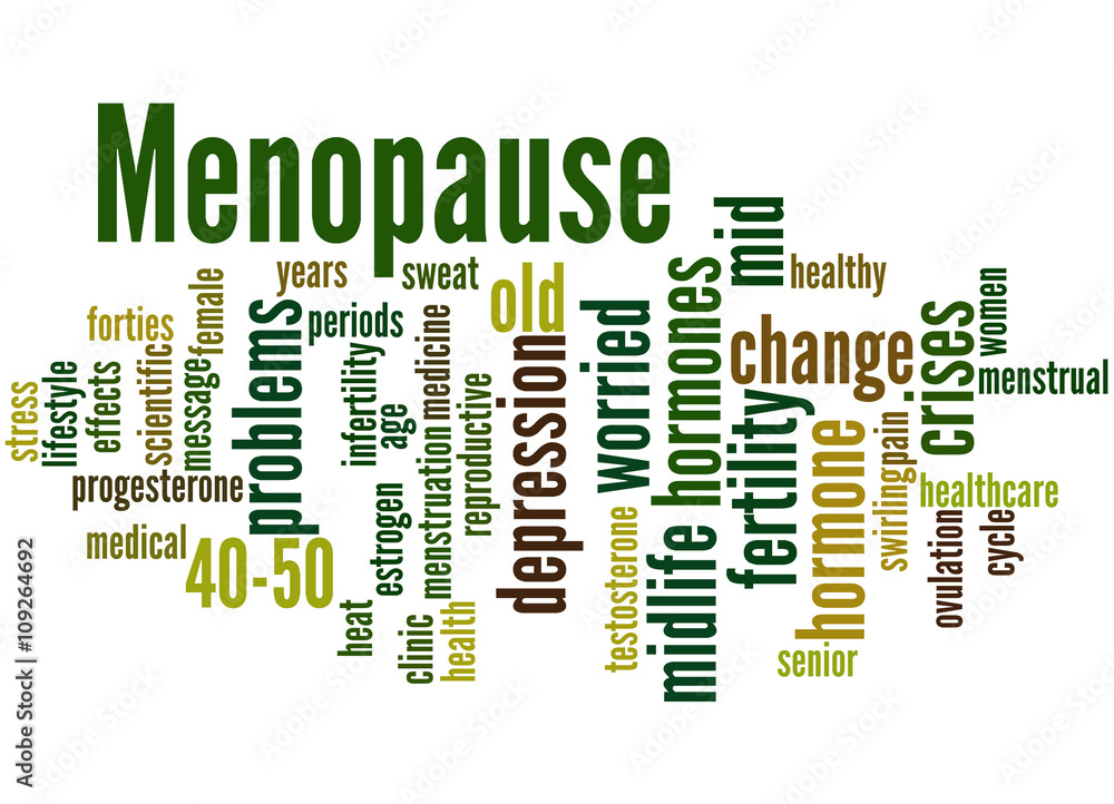 Menopause, word cloud concept Stock Illustration Adobe Stock