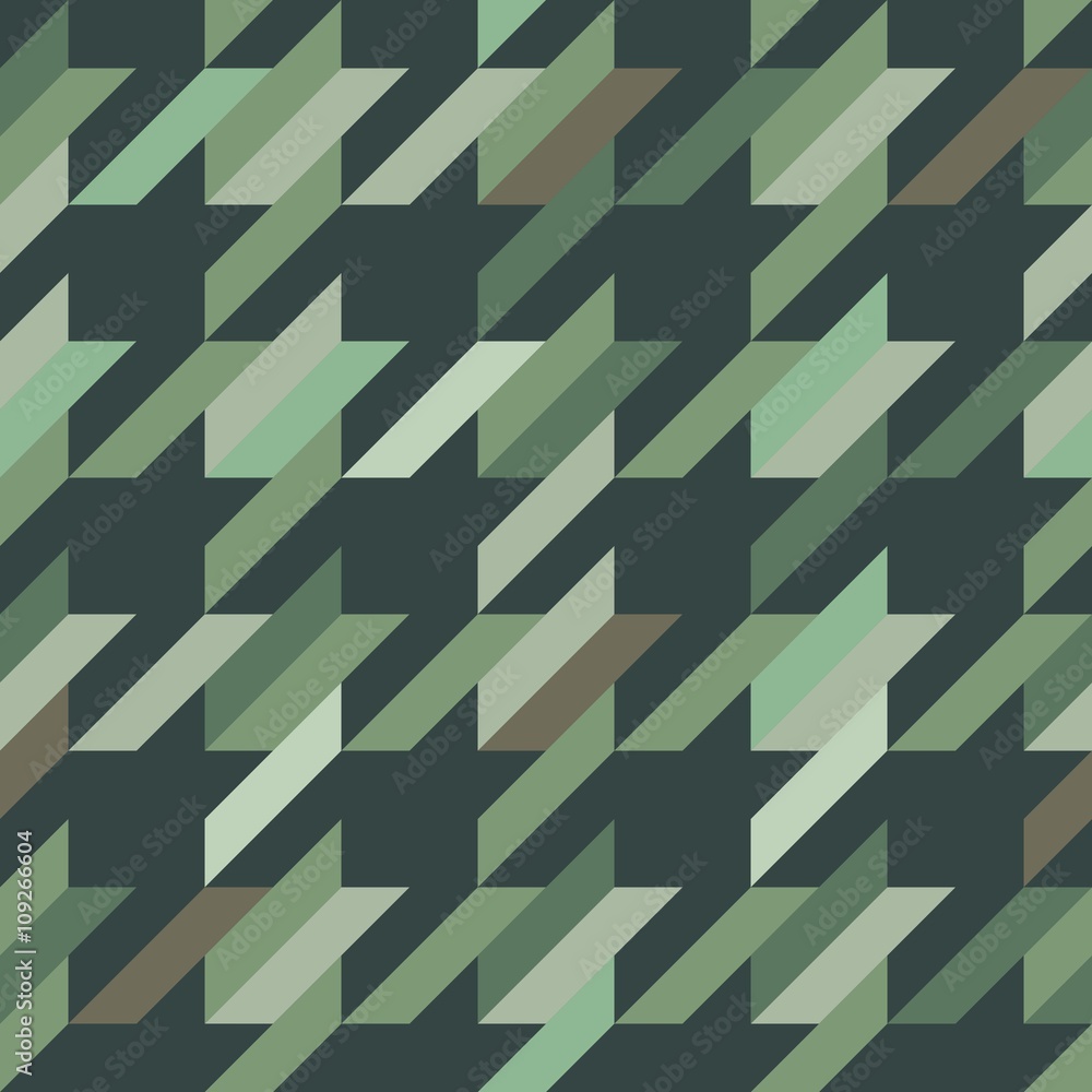 Dogtooth Camouflage Seamless Vector Pattern
