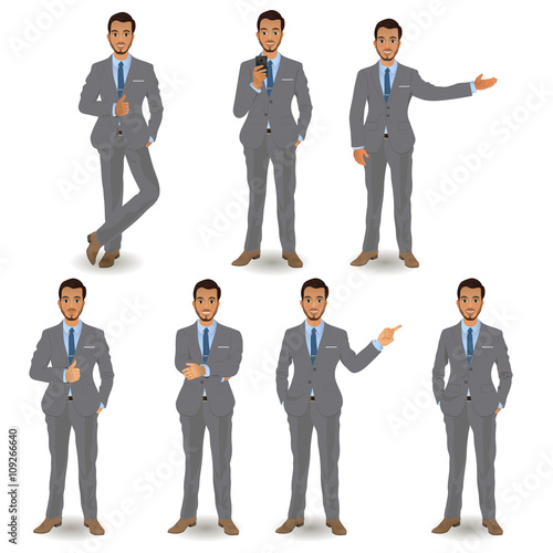 elegant young man in business suit