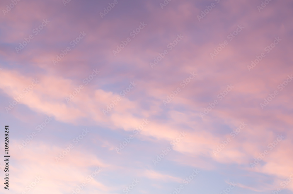 blurred cloud  pink and  blue sky in the morning for web page backgrou