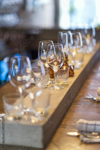 Place setting in restaurant