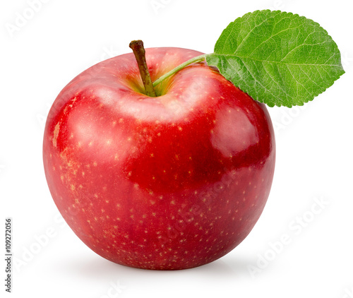 red apple isolated on the white background