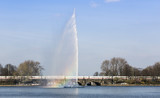 Hamburg Outer Alster Lake with Fountain