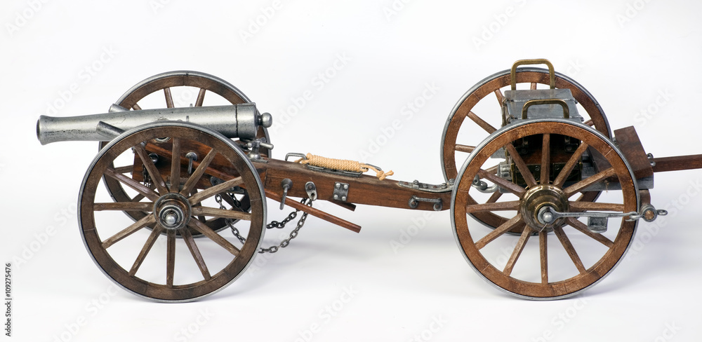 1861 Dahlgren Cannon and limbert cart.