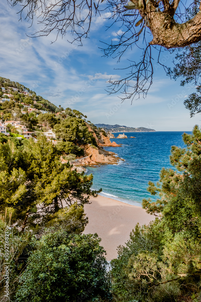 Crique de sable fin autour de Blanes