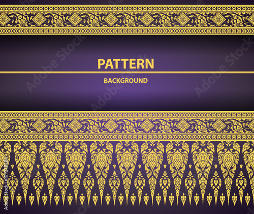 Thai Art Background pattern vector
