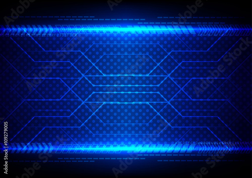 Abstract Technology circuit with arrow background vector illustr