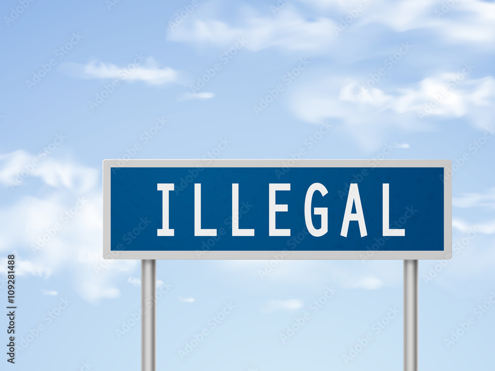 3d illustration illegal road sign 3d illustration illegal road sign