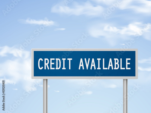 3d illustration credit available road sign