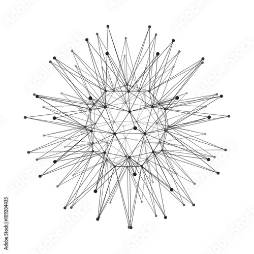 Sphere with Connected Lines and Dots. Global Digital Connections. Globe Grid. Wireframe Sphere Illustration. Abstract 3D Grid Design. Glowing Grid. 3D Technology Style. Networks - Globe Design.