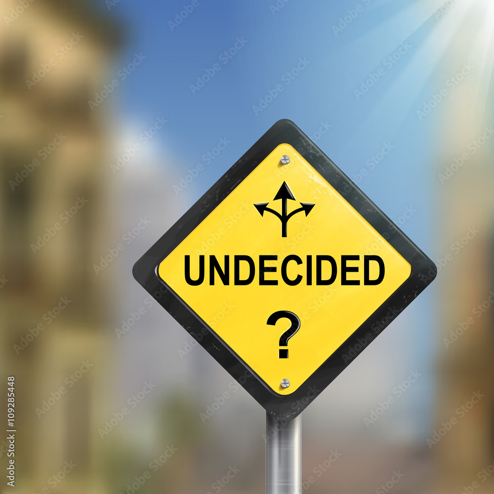 3d undecided road sign with three different ways 3d undecided road sign with three different ways