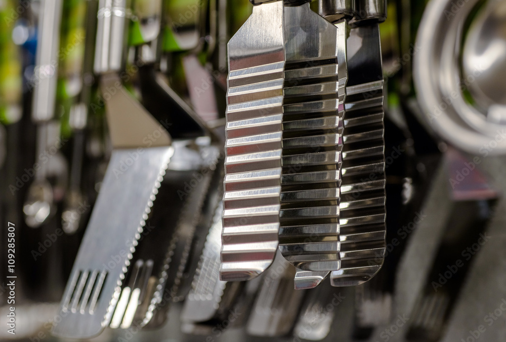 Naklejka premium metal cookware in store