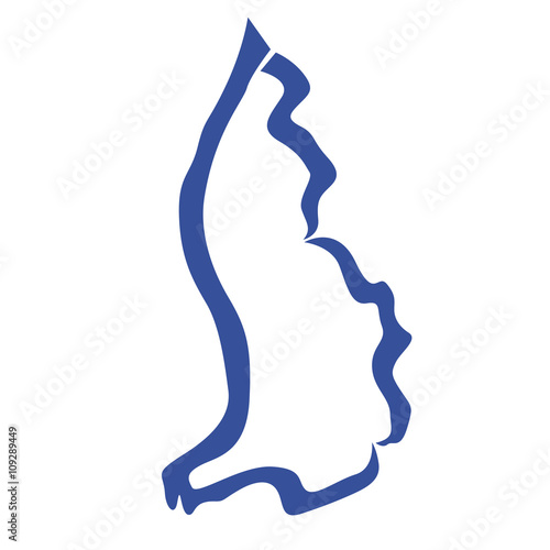 Liechtenstein map, outlines