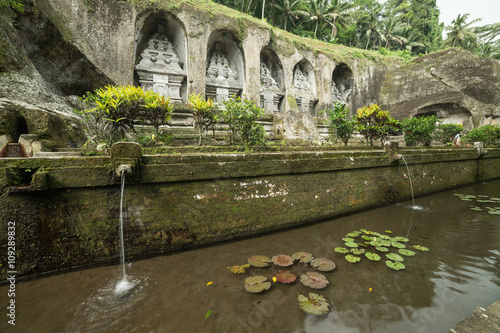 Gunung Kawi Temple. Gunug Kawi is an ancient temple situated in Pakerisan River, near Tampaksiring village in Bali. photo