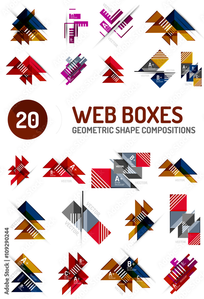 Set of web internet boxes with buttons and sample text Set of web internet boxes with buttons and sample text