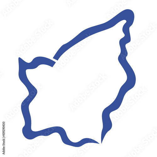 San Marino map, outlines