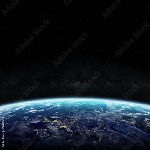 Fototapeta Naklejka Na Ścianę i Meble -  View of the planet Earth in space