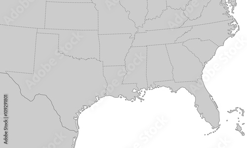 Südküste der USA in Grau