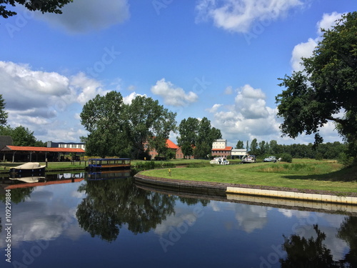 Dutch canal with boats