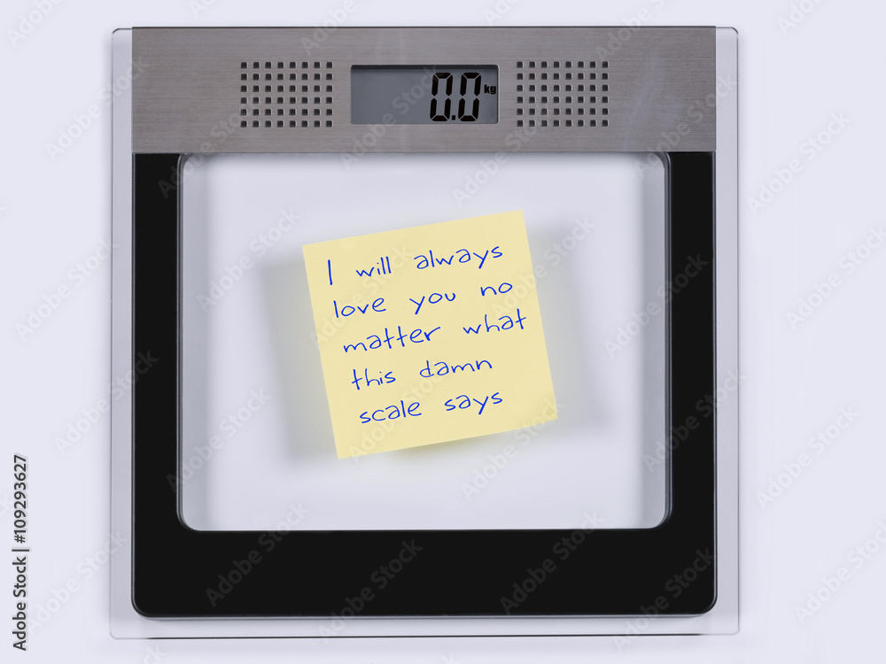 Bathroom Scale, with a loving message Bathroom Scale, with a loving message