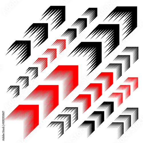 arrow motion line simple symbol vector