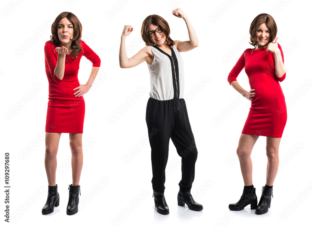 Fototapeta premium Lucky brunette woman