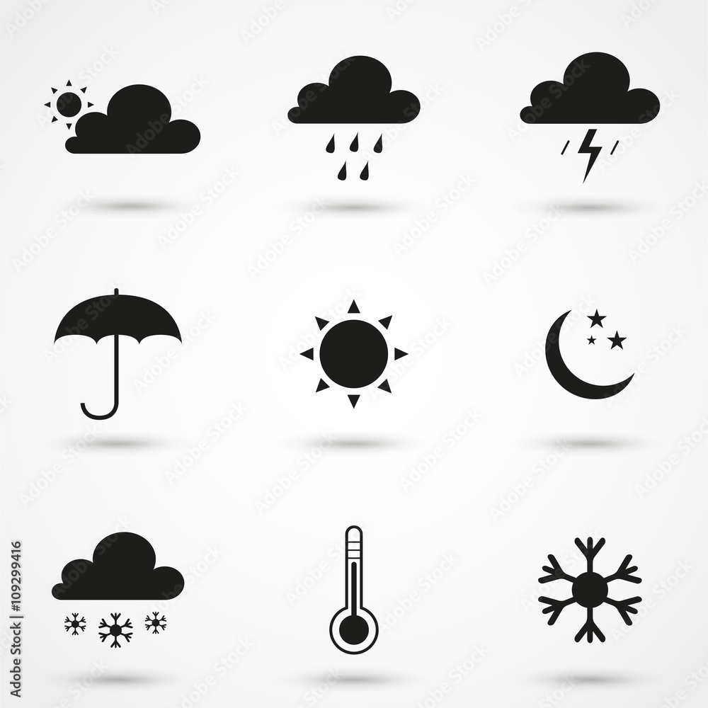 black weather icons black weather icons