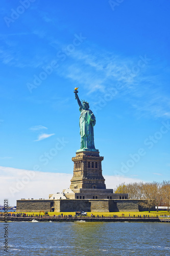 Statue on Liberty Island in Upper New York Bay