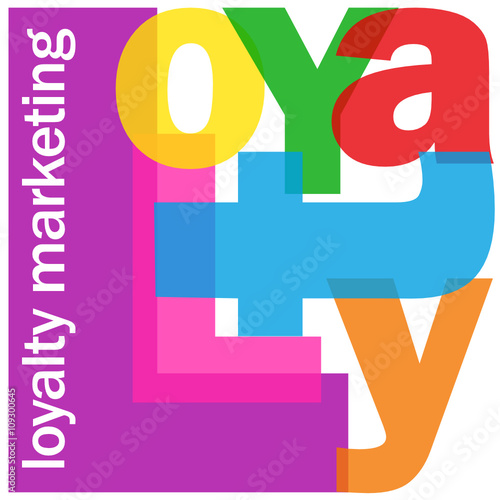 LOYALTY MARKETING Vector Letters Collage