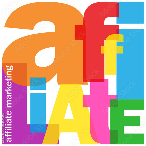 AFFILIATE MARKETING Vector Letters Collage